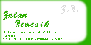 zalan nemcsik business card